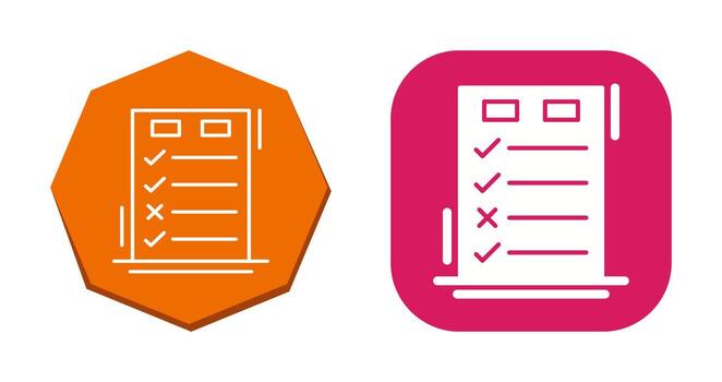 Today to Done CheckList Vector Icon