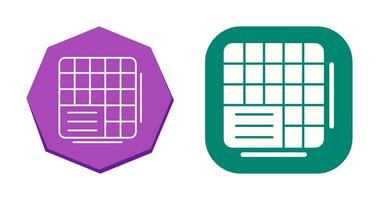 Table Data Vector Icon
