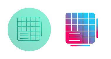 Table Data Vector Icon