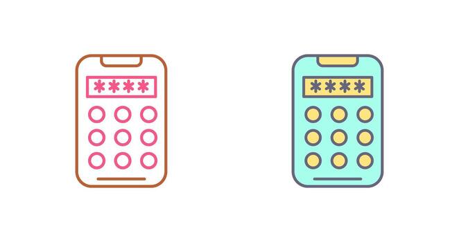 icono de vector de código pin