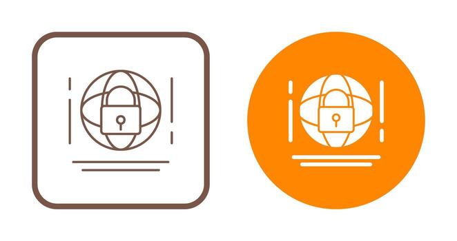 icono de vector de seguridad de internet