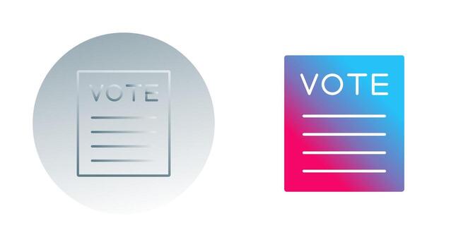 icono de vector de voto