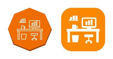 Office Desk Vector Icon