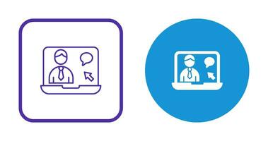 Online Interview Vector Icon