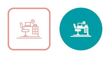 Office Desk Vector Icon