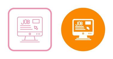 Online Job Vector Icon