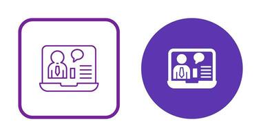 Online Job Interview Vector Icon