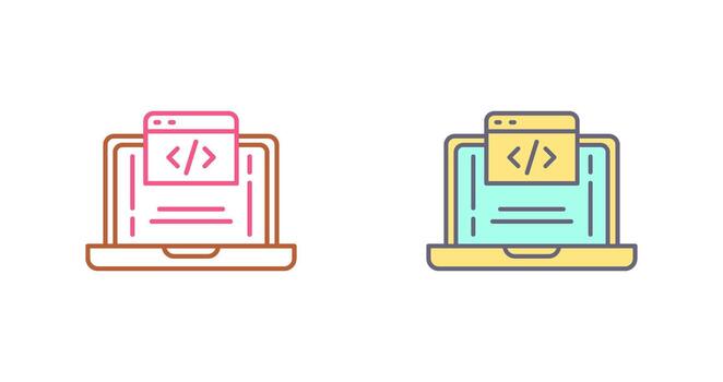 icono de vector de codificación