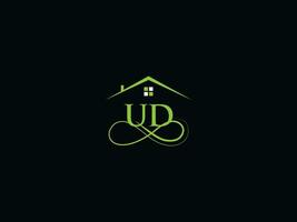 Abstract Building Ud Logo Vector, Initial UD Real Estate Business Logo vector