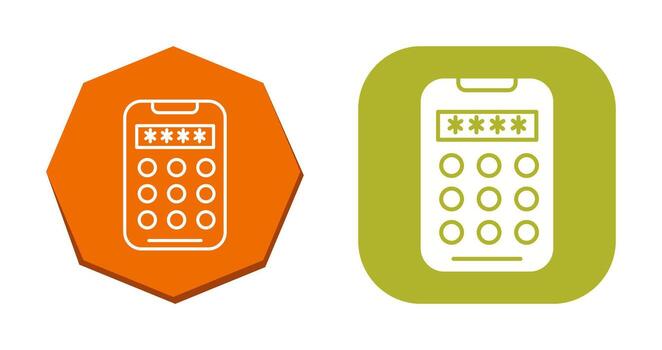 icono de vector de código pin