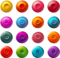 a set of colorful buttons and icons ai generative png