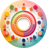 a set of colorful buttons and icons ai generative png