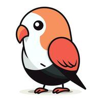 Illustration of a cute parrot isolated on a white background. vector