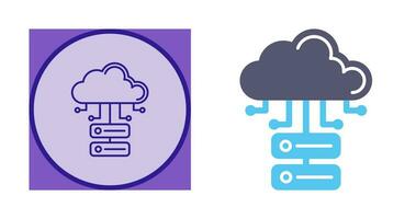 Cloud Database Vector Icon