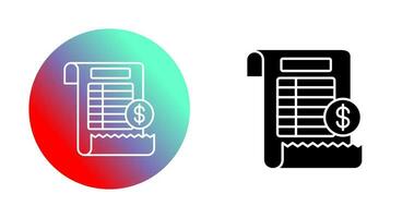 Bill Vector Icon