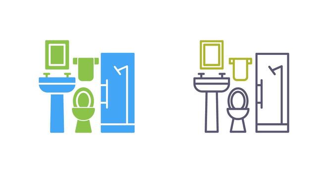 icono de vector de baño