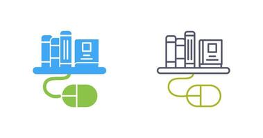 Digital Library Vector Icon