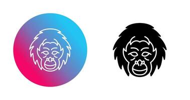 Orangutan Vector Icon