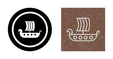 Viking Ship Vector Icon