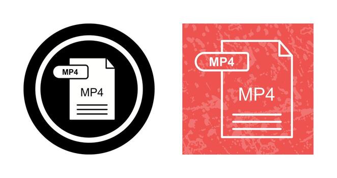 icono de vector de mp4
