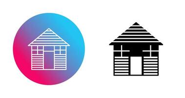 Wood Cabin Vector Icon