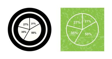 icono de vector de gráfico circular