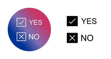 Yes No Option Vector Icon