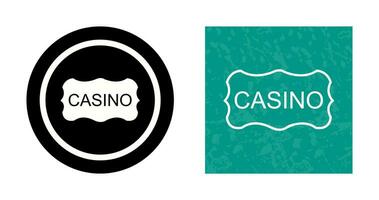 icono de vector de signo de casino