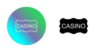 icono de vector de signo de casino