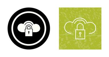 Secure Cloud Vector Icon