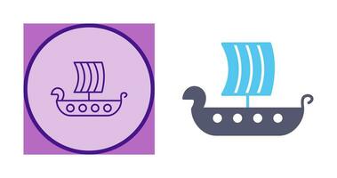 Viking Ship Vector Icon