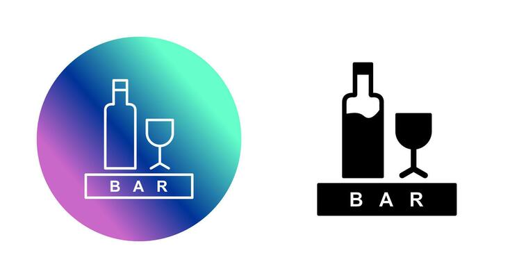 Unique Bar Sign Vector Icon