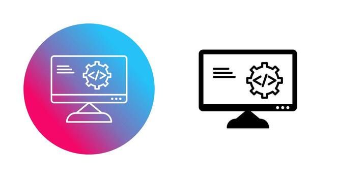 Unique Code Optimization Vector Icon