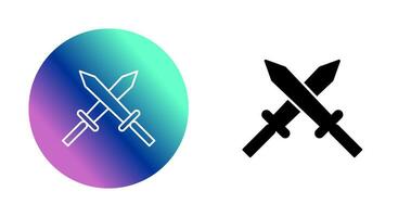 Unique Two Swords Vector Icon