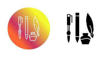 Unique Writing Equipment Vector Icon