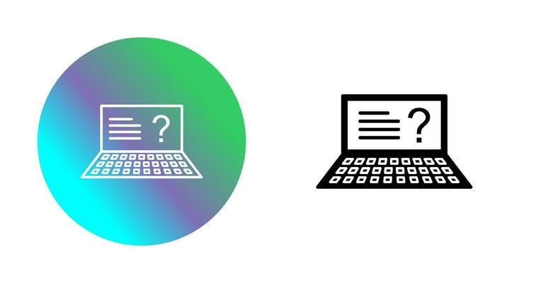 Unique Online Exam Vector Icon