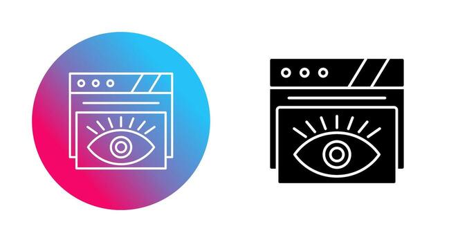 icono de vector de ojo