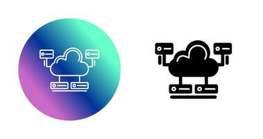 icono de vector de base de datos en la nube