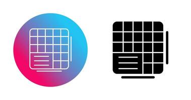 Table Data Vector Icon