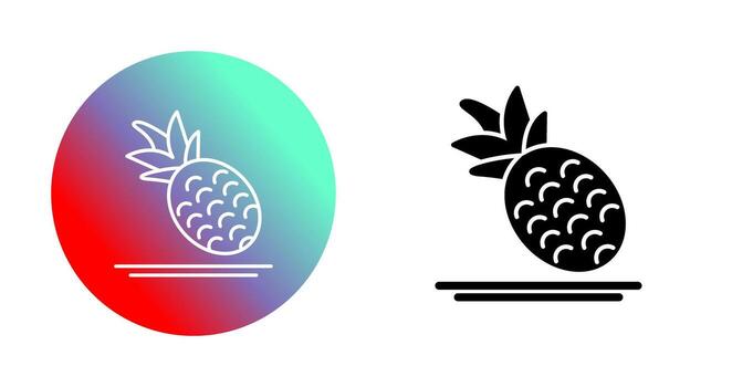 icono de vector de piña