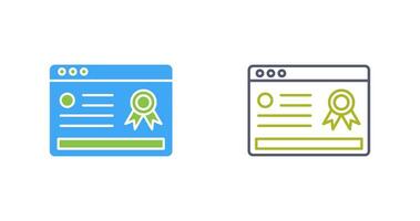 Online Certificate Vector Icon