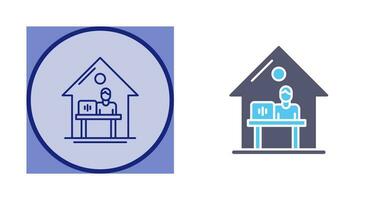 Work At Home Vector Icon