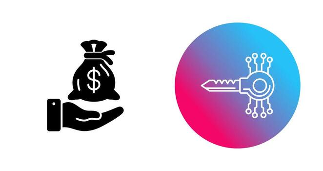 Key Code Vector Icon