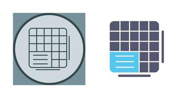 Table Data Vector Icon