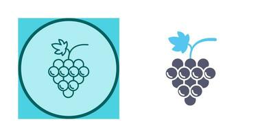 icono de vector de uvas