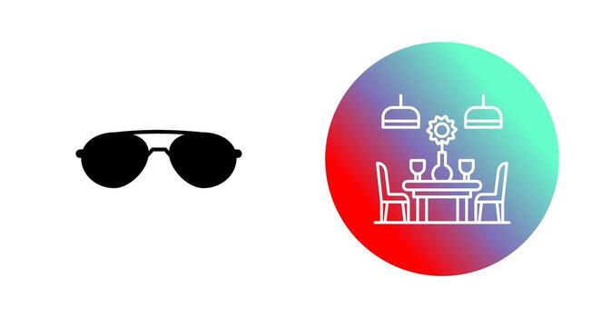 icono de vector de mesa