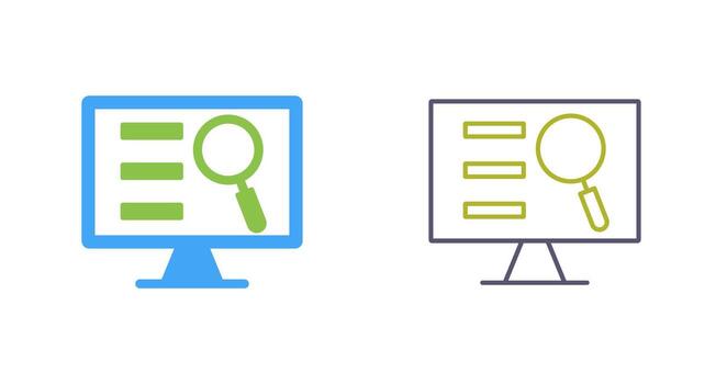 Monitor Screen Vector Icon