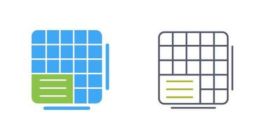 Table Data Vector Icon