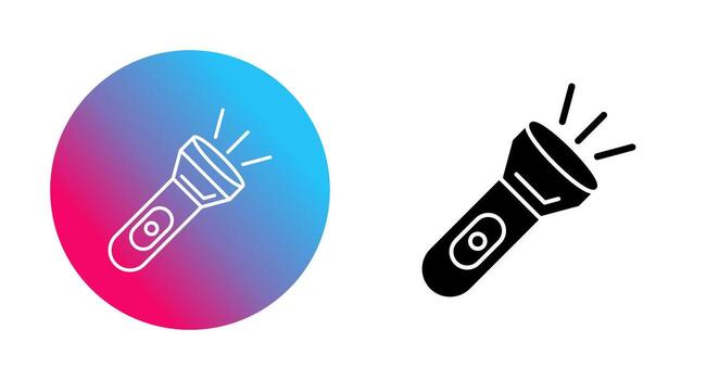 icono de vector de luz de flash