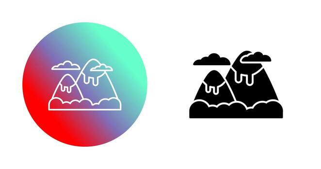 icono de vector de montaña